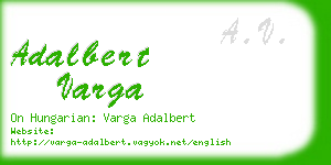 adalbert varga business card